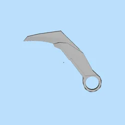 767 ccl Valorant cosplay props, purple-gold claw knife, printed prop model