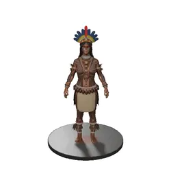 Adult Tribal Woman Figurine 3D Print STL | Mature Female Character | Artistic Tribal Sculpture