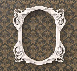 Art Nouveau leaf frame