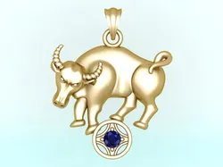 Buffalo pendant - Cows pendant - Gaur pendant - N929 3D Print Model in Pendants 602791