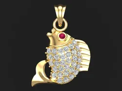 Carp pendant - Fish pendant - Womens pendants - N1034 3D Print Model in Pendants 602523
