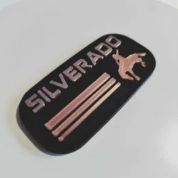 Chevrolet Silverado Rodeo Edition Side Emblems - Dual Design Pack : Multicolor 3MF + STL : Real Scale