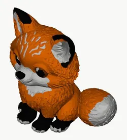 Cute fox - Cute cartoon fox figure - STL for 3D printing