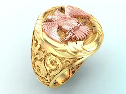 Eagle ring - Pattern Ring - Sculpture ring - N848A 3D Print Model in Rings 603119