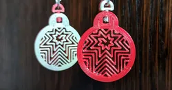 Earrings: Christmas ball