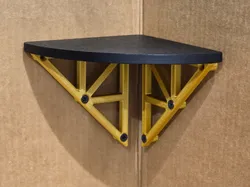 Estante de esquina de montaje en pared (pequeño, 5" X 5") - Modelo de impresión 3D gratuito