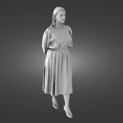 Female in 1980's dress