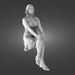 Female sitting in dress