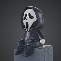 Ghostface Baby - Cute 3D Horror Figure Inspired by Scream (Fan Art)