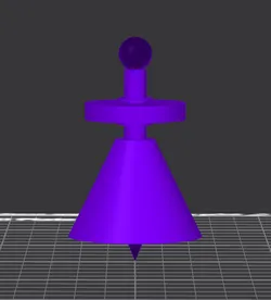 Gyro Top Top with Swivel Ring (Print-in-Place)