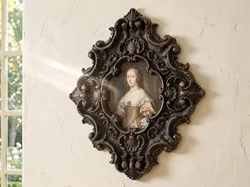Marco de pared con medallón barroco real - Modelo de impresión 3D gratuito