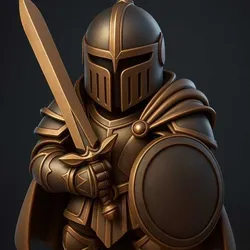 Medieval Knight with Sword and Shield
