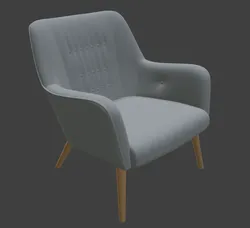Scandinavian Grey Tufted Armchair