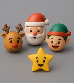 Set of Christmas emojis