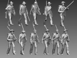 Soldiers Confederate us civil war