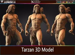 Tarzan 3D Model conan archer statue