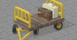 Train station luggage cart in H0 1:87 scale