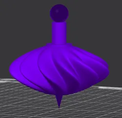 Trompo Nebula Orb - Rounded 3D Spinning Top with Vortex and "Jewel" Top
