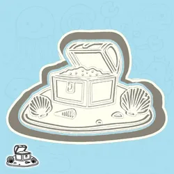 Underwater world cookie cutters - treasure chest (style 1)