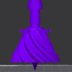 Vortex Crown Spinning Top - 3D Spinning Top with "Vortex" Spiral and Crown
