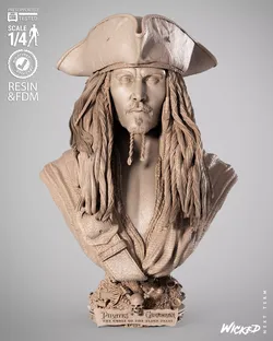 Wicked Movies Jack Sparrow Portrait Bust