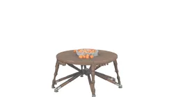 3D Render Detailed Folding Treat Table with Spider Legs and Candy Bowls