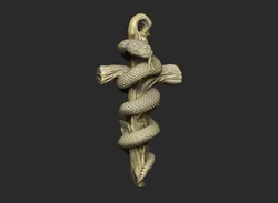 Anaconda religious Halloween floral witch evil amulet snake skull serpent python mamba 3D Print Model in Necklaces 605593