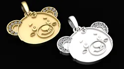 BEAR FACES PENDANT 3D Print Model in Pendants 586299