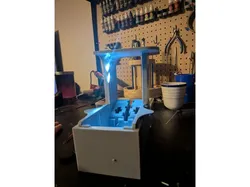 Card scanning stand with lights