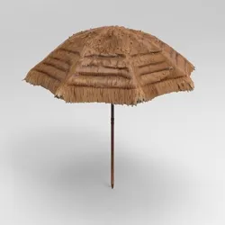 Caribbean Straw Beach Umbrella - Tropical 3D Printable Parasol for Dioramas & Decoration