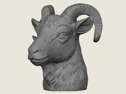 Goat Head Vase 3D Print Model in Decor 605621