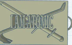 i am atomic key ring