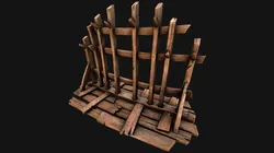 Medieval Wooden Crossbow Weapon Rack Armory