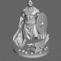 Ogum - Warrior Orisha | STL for 3D Printing