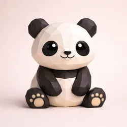 Polygonal Baby Panda