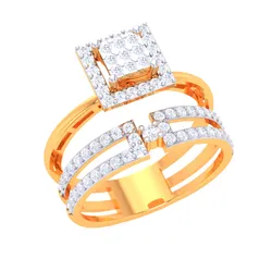 Printable 3D jewelry model of Lady diamond ring