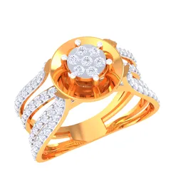 Printable 3D jewelry model of Lady diamond ring