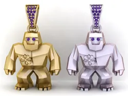 ROBBOT MEN PENDANT 3D PRINTABLE MODEL 3D Print Model in Pendants 606073