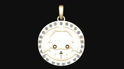 ROUND FACES PENDANT 3D Print Model in Pendants 586303