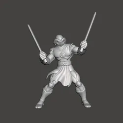 SHADOW DRAGON NINJA MINIATURE MODEL FANTASY GAMES RPG DND 3D Print Model in Monsters & Creatures 606913