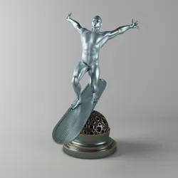 Silver Surfer Style Character Static Model Free