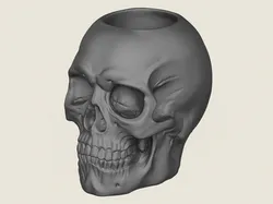 Skull Vase 3D Print Model in Decor 605629