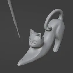 🐾 Stretching Cat Pack - Decorative Figurine + Incense Holder