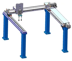 Suction cup truss line SolidWorks 3D