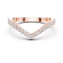 V Shape Chevron Curve Round Cut Wedding Band 3DM STL Video