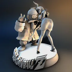 Bulma and Master Roshi 3D Print Model in Figurines 586800