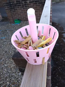 Clothes peg basket