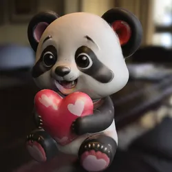 Cute Panda with Heart