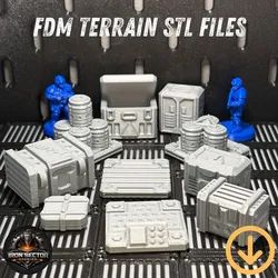 Industrial Sci-Fi Cargo Storage Scatter Terrain