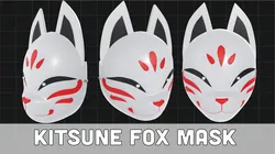Kitsune Fox Mask Japanese Spirit Mask